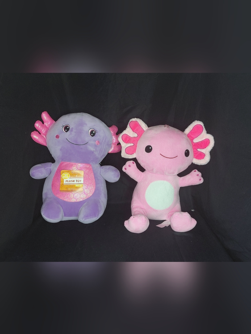 Plush Axolotl Stuffed Animal - Pink and Purple